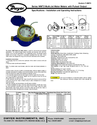 Thumbnail of document Manual - WM2/WMT2  Multi-Jet Water Meter